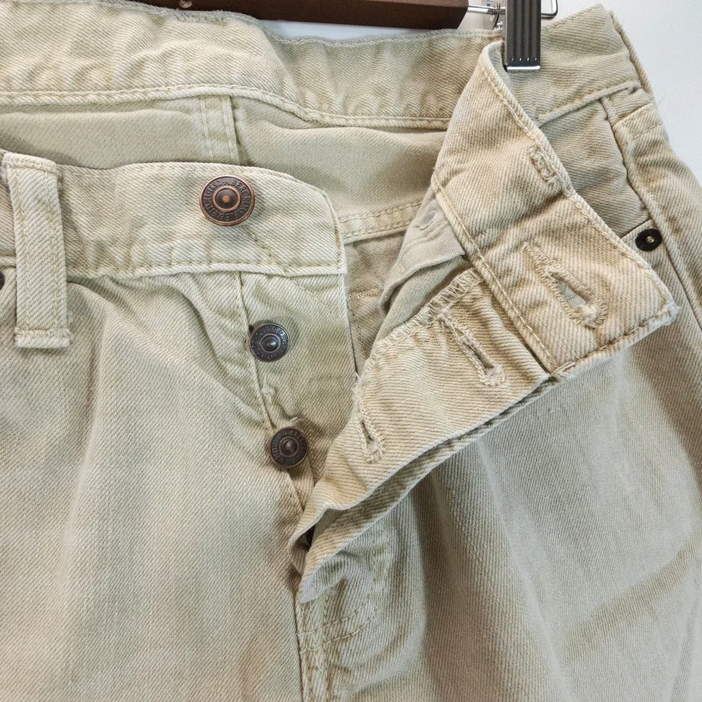 Y2K Abercrombie & Fitch‎ Jeans Mens 32x30 Tan Skinny Fit Streetwear Skate Denim